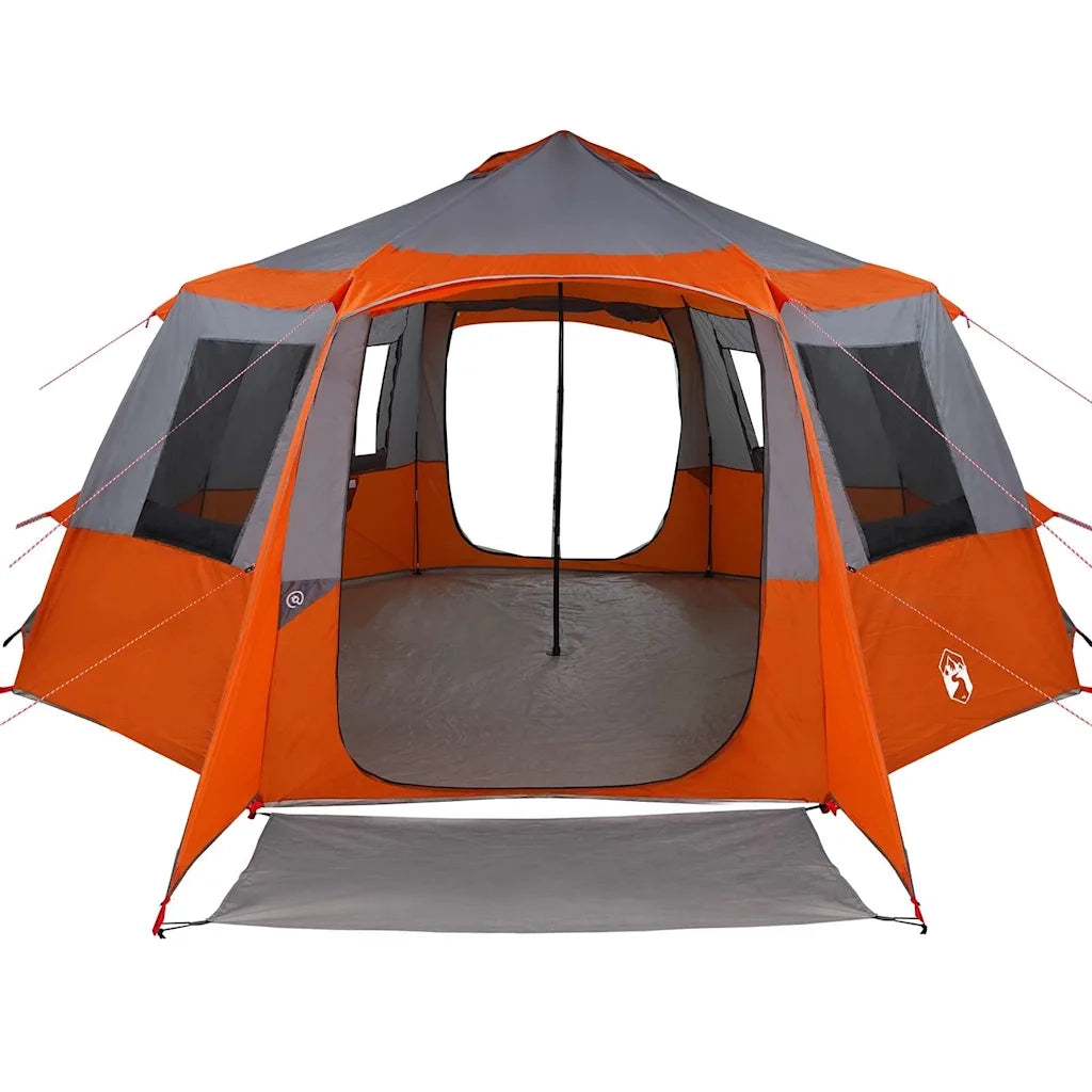 Tenda da campeggio per 12 persone con tetto Grigio e arancione 42004058