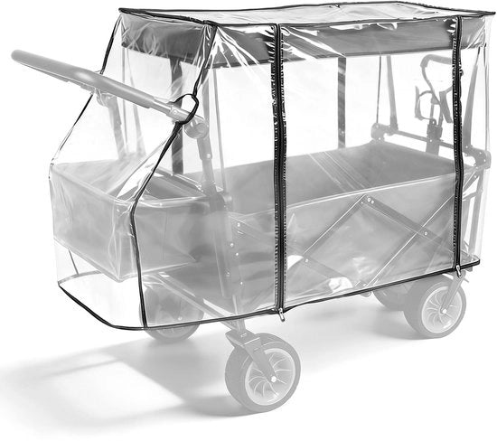 Carrello pieghevole per bambini - Protezione da pioggia - Dimensioni: 115 x 51 x 75 cm - Adatto a bambini - Utilizzo universale - Carrello da mano