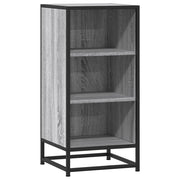 Credenza | Madia | Buffet da pranzo | Armadio da pranzo Grigio Sonoma 35,5x35x76 cm in Truciolato e Metallo