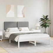 Letto con Testiera Rivestita Grigio chiaro 140 x 200 cm 877908