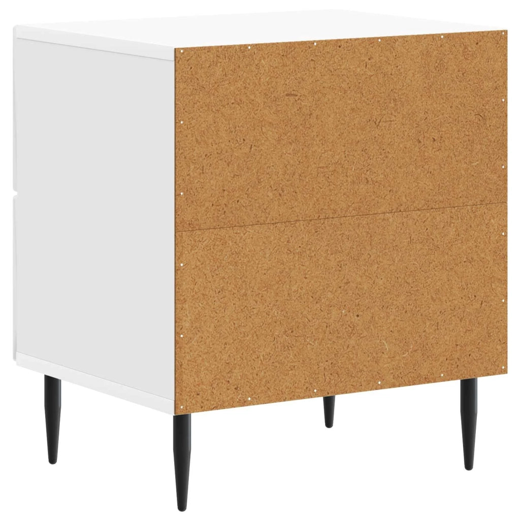 Armadio da Notte con cassetto Bianco Lucido 43 x 34,5 x 47,5 cm 894763
