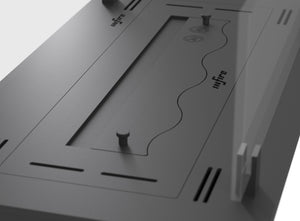 Bruciatore a Bioetanolo da Incasso 60x32x15 cm Insert Slim 600 Nero con Vetro