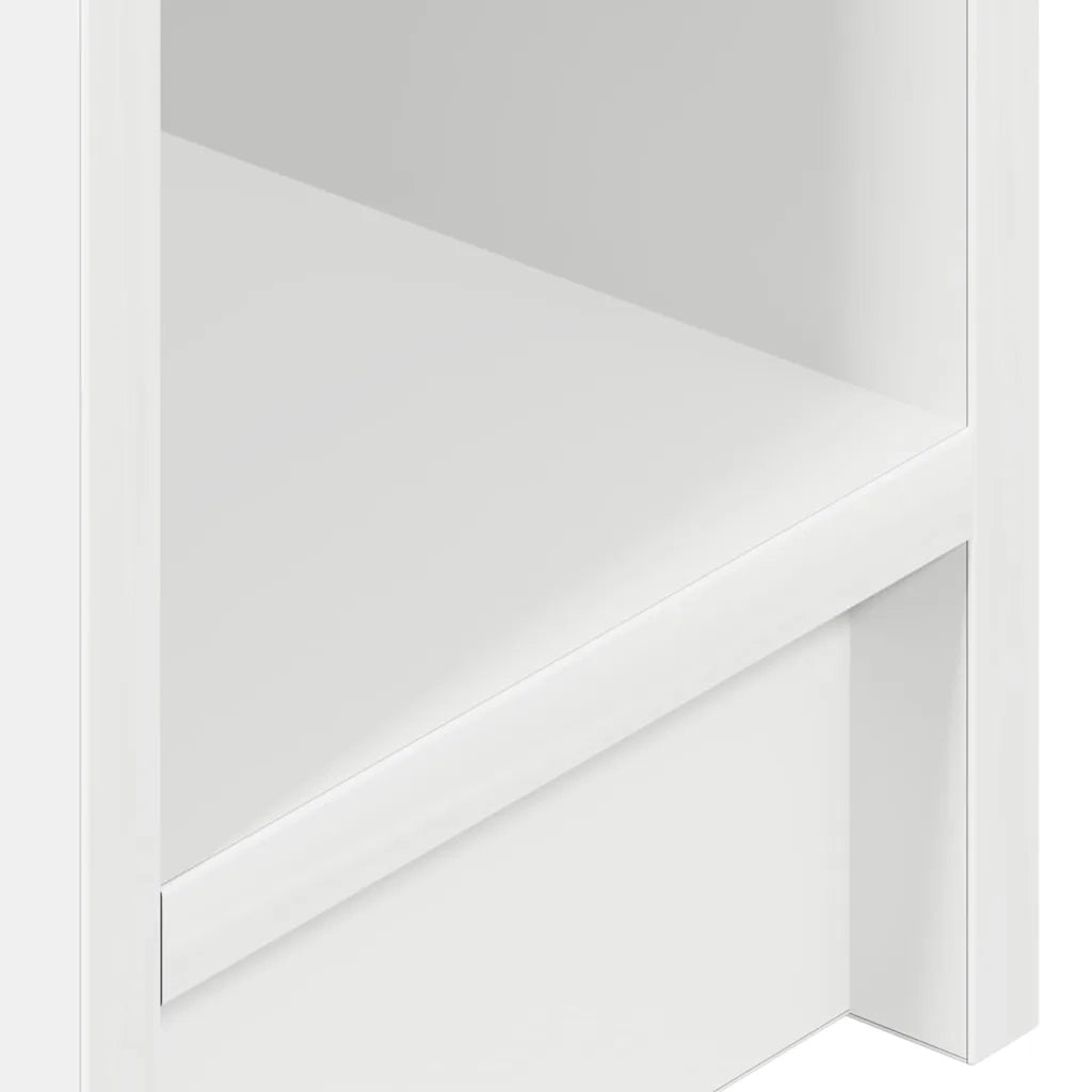 Comodino con Cassetto Bianco 20x36x60 cm