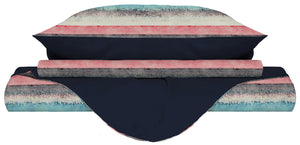 Copripiumino Matrimoniale con Federe Stampato in Microfibra Sarah