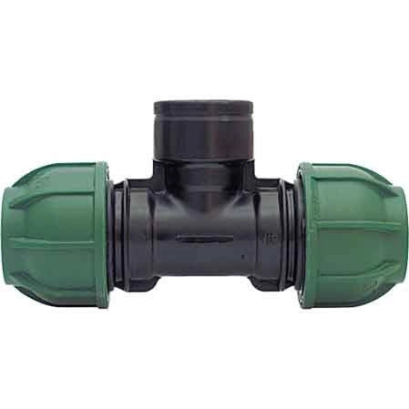 TEE A 90  ° A STRINGERE CON DERIVAZIONE FIL. FEMMINA  EE ? mm 40x11/4x40 - 10 PN - IRRITEC