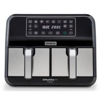 Kenwood airfryer hfm20 000mb kenwood000mb kenwood 000mb khealthy twin 2x4l black silver (hfm20.000mb) - 159575