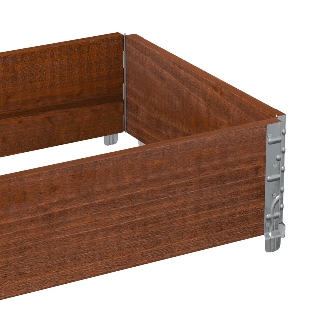 Vassoio per fioriera aiuola rialzata piante fiori terrazza giardino 100 x 50 cm legno massello di pino marrone 02_0037285
