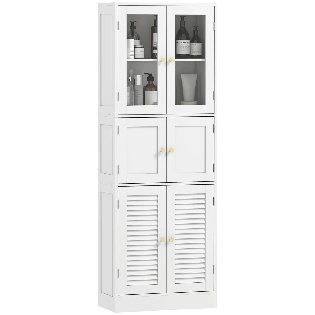 Mobile bagno alto con 6 ante ¨C zephmum ¨C bianco 120x30x80