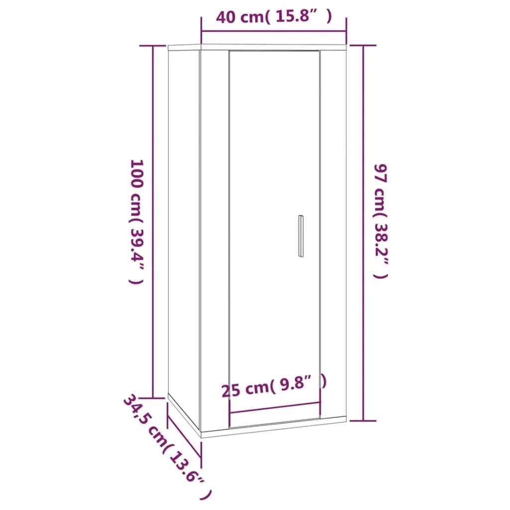 Set Mobili Porta TV 2 pz Rovere Marrone in Legno Multistrato 3188725
