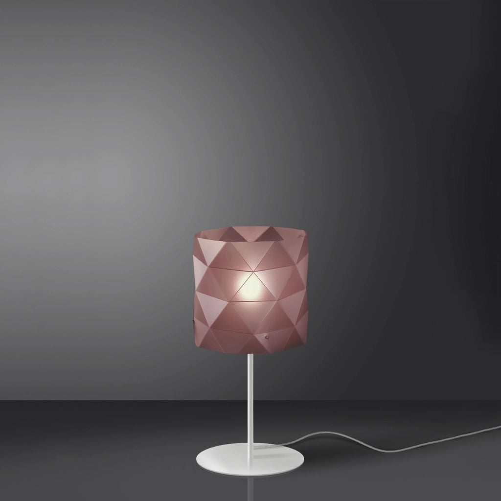 Lampada Da Scrivania Moderna Prisma Polilux ® Pink Metal E Metallo 1 Luce E27