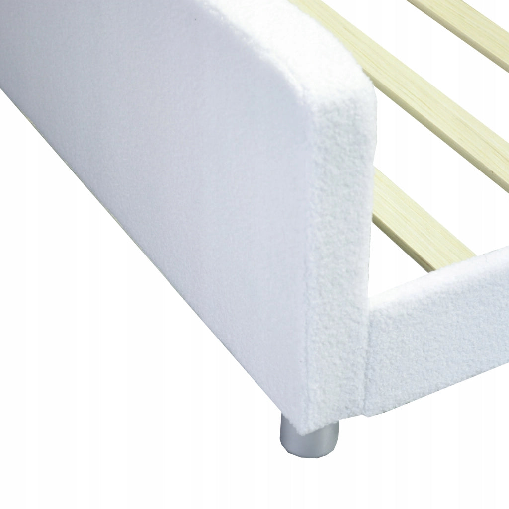 Letto per bambini 90x200 - Xylo - Peluche, bianco, senza materasso