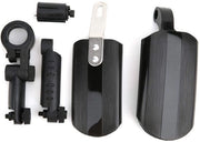 Set di Pedaliera - Materiale Resistente - Pedaliera Anteriore e Posteriore - Facile da Installare - Estensione per Maggiore Copertura - Ideale per l'Uso Off-Road - Protezione da Fango per Bicicletta