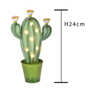 Lampada Cactus con Luci H 24 cm