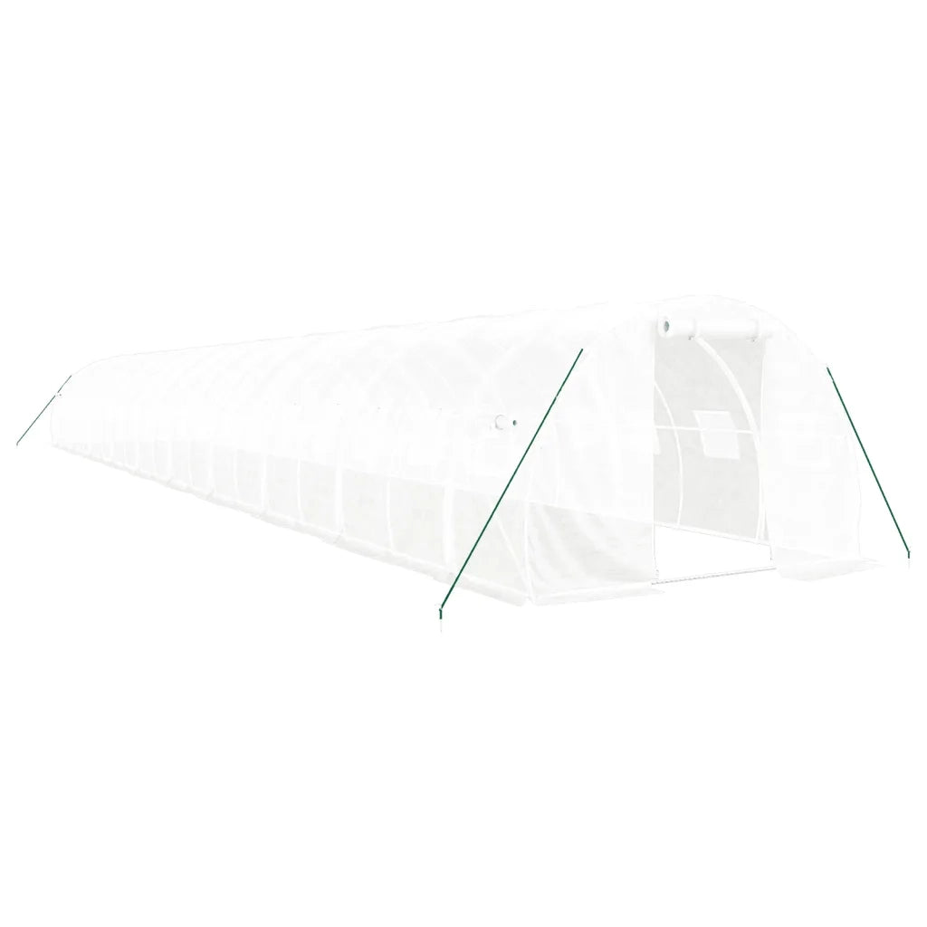Serra con Telaio in Acciaio Bianco 60 m² 20x3x2 m 3188058