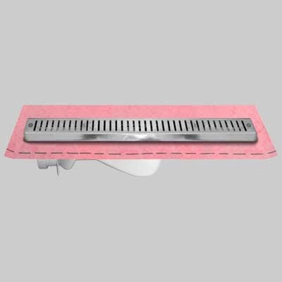 CANALETTA PER DOCCIA CON GRIGLIA E GUAINA  Kit cm 65  guaina 1 m  ²     STAMPLAST