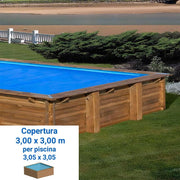 Copertura Isotermica A Bolle 5,65 X 2,68 M Per Piscine In Legno Gre 6,18 X 3,20 M Dimensione piscina: 3.05 X 3.05 m