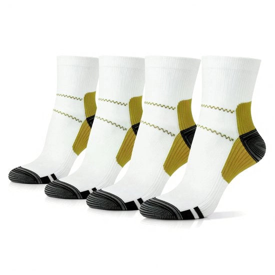 Sostegno Plantare Compressi - 2 Paia - Calzini Sottostanti con Stretto - Calzini per Fasciite Plantare - Calzini Respiranti per Attività All'Aperto - Unisex - Ideali per Fasciite Plantare, Viaggi e Sport - L/XL