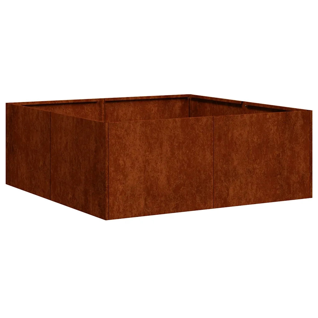 Fioriera Arrugginita 80x80x30 cm in Acciaio Corten 860807