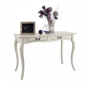 Scrivania 2 cassetti legno bianco shabby 120x60x77 - Mobili 2G