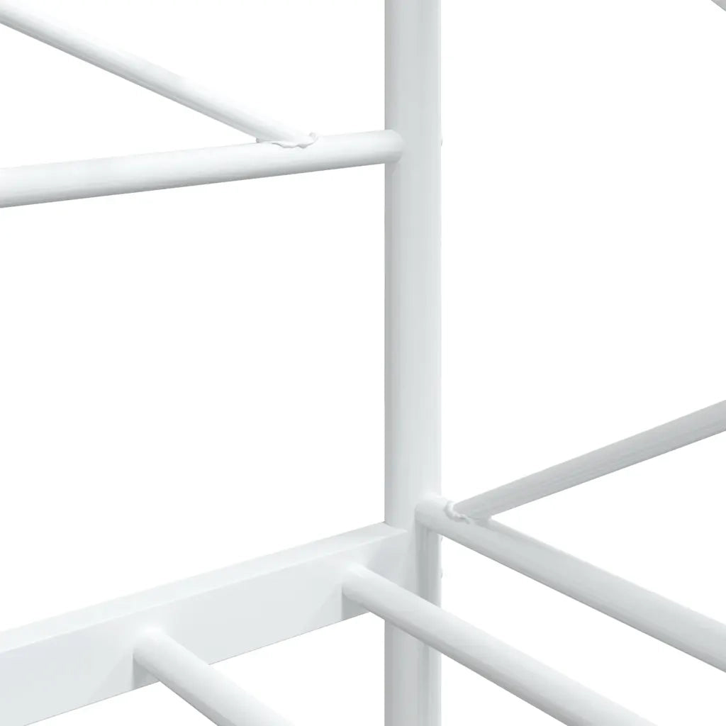 Letto singolo | Letto per adulti | Dormeuse senza Materasso Bianco 90x200 cm in Acciaio