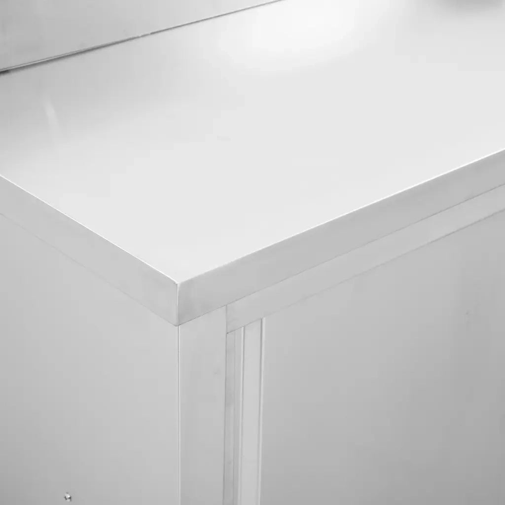 Banco da Lavoro con Ante Scorrevoli 100x50x(95-97)cm in Acciaio 51050