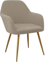 Hoezen per Bureaustoelo, schommel, jacquard, elastici, per computer, per sedile, 4 pezzi, colore sabbia.