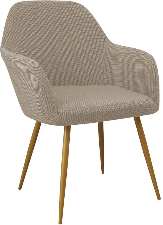 Hoezen per Bureaustoelo, schommel, jacquard, elastici, per computer, per sedile, 4 pezzi, colore sabbia.