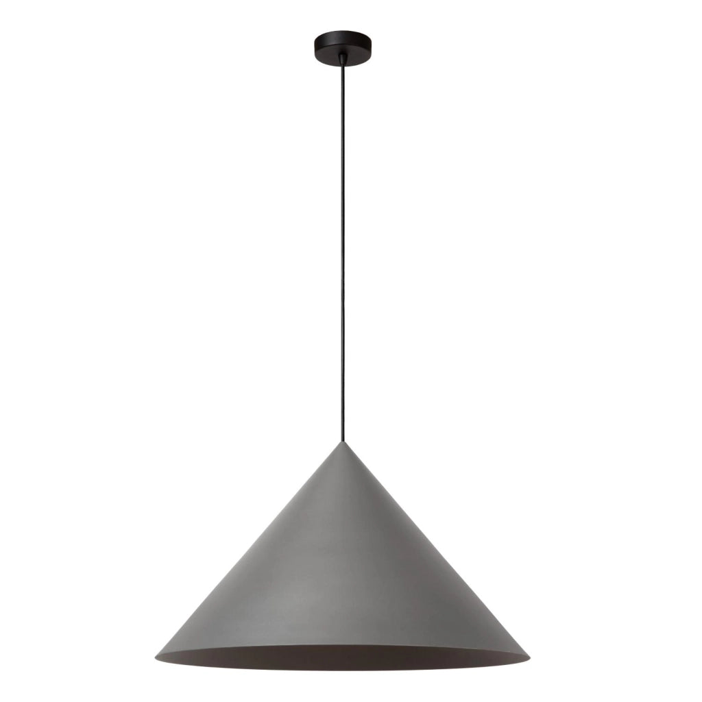 Lampada sospesa SPITZE 1xE27 metallo grigio nero Lucide