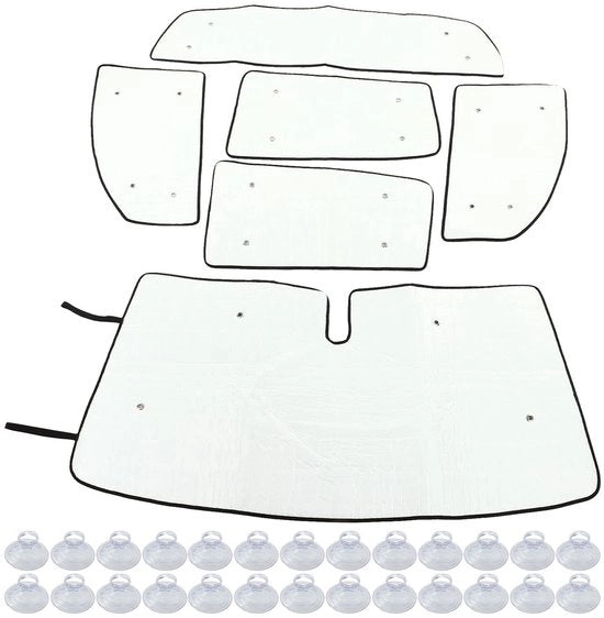 Ombrellone per Auto - 6 Pezzi - Opacchiabile - Riflettore Radiazioni UV - Adatto per XK50 2007-2021 - Foglio di Alluminio/PE Cotone