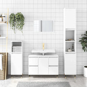 Mobile da Bagno Bianco 80x33x60 cm in Legno Multistrato 831644
