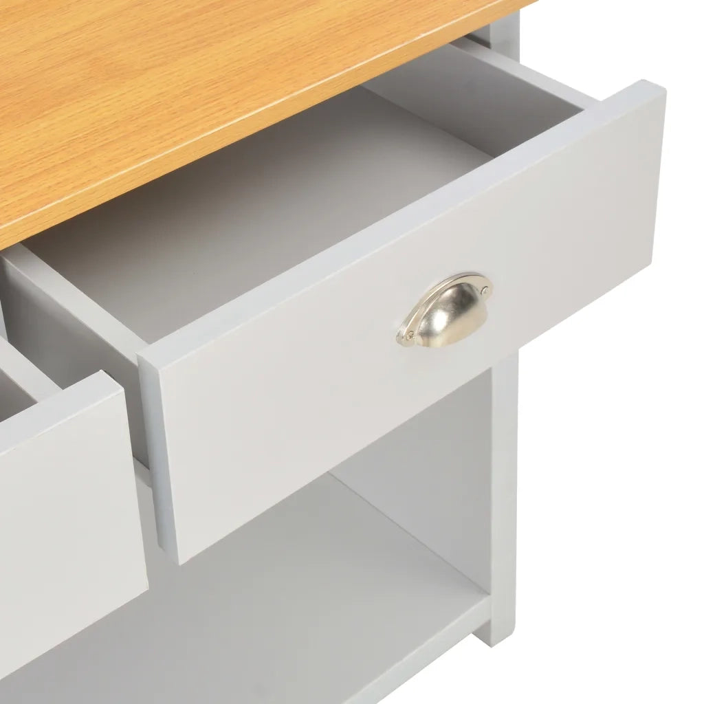 Tavolo Consolle Grigio 97x35x76 cm 283741