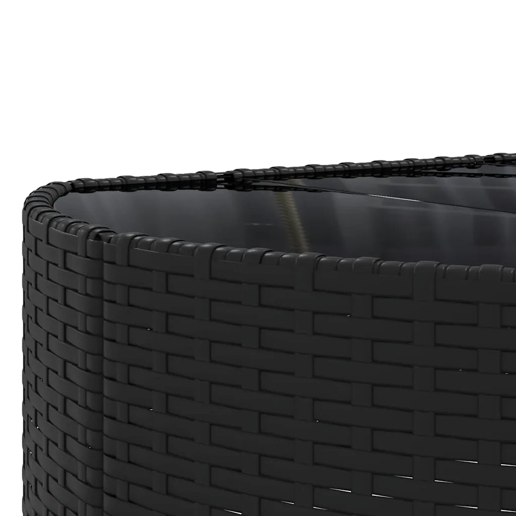 Set Divani da Giardino con Cuscini 8 pz Nero in Polyrattan
