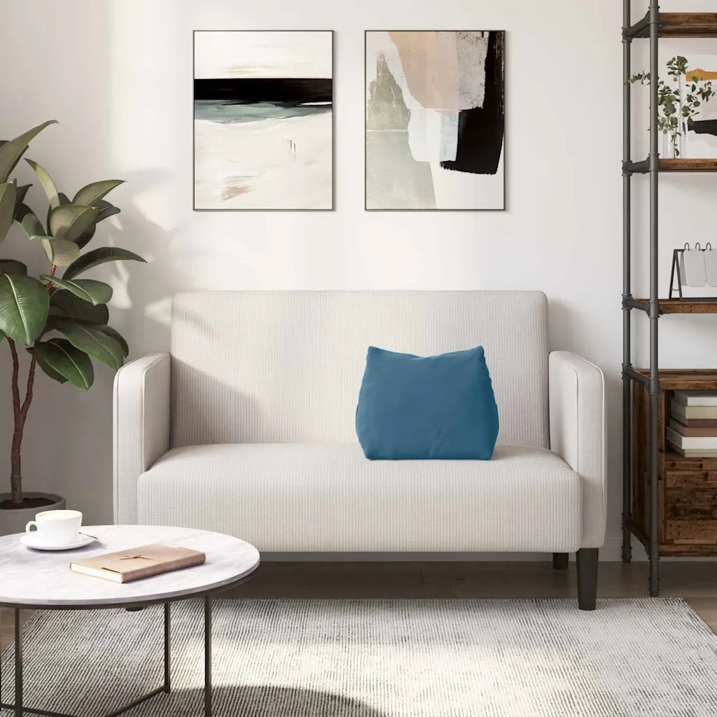 Cuscino per Schiena Blu 45 x 20 x 35 cm Tessuto in Cords