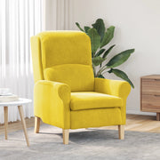Poltrona Gialla Tessuto, Legno Standard Poltrona Confortevole