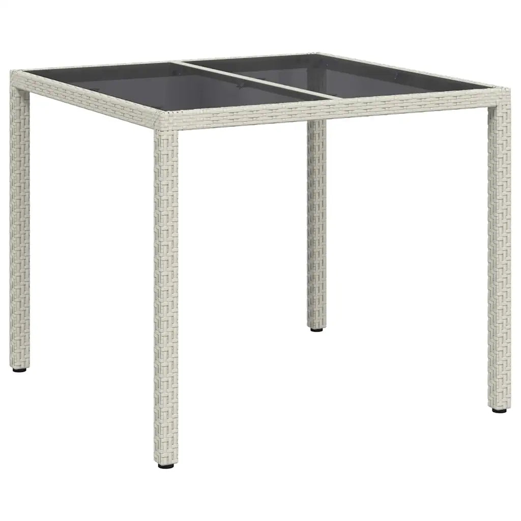 Tavolo da Giardino Bianco 90 x 90 x 75 cm polyrattan 362535