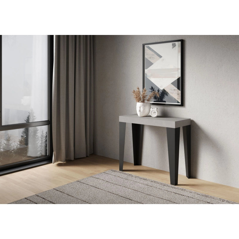 Consolle allungabile 90x40/196 cm Flame telaio Antracite - Cashmere