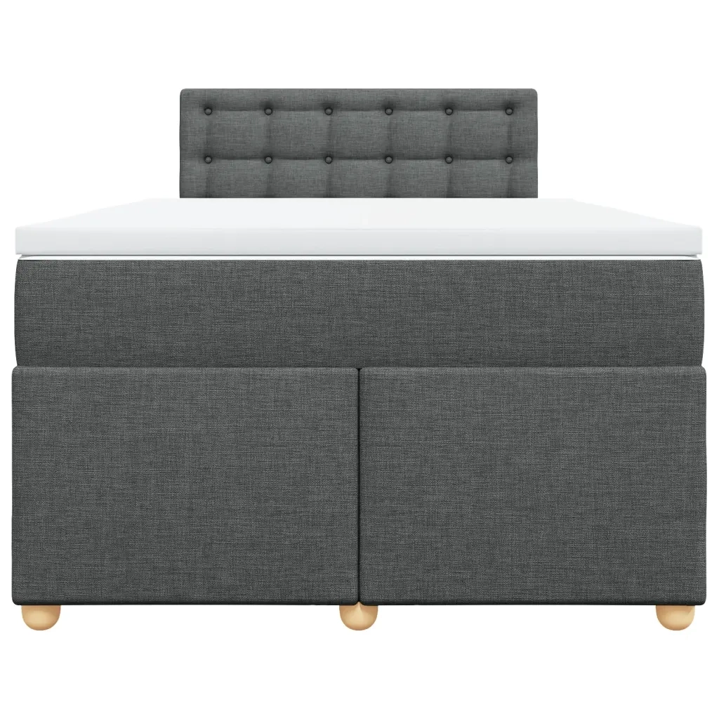 Giroletto a Molle con Materasso Grigio Scuro 120x190cm Tessuto 3286634