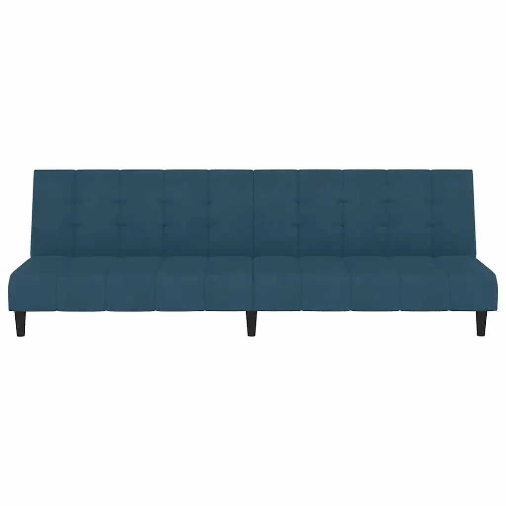 Divano letto | Sof¨¤ letto | Letto singolo a 2 Posti Blu in Velluto