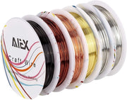 Cavo di rame in acciaio 6 rulli - filo di decorazione - resistente alla ruggine - 9m/0,4mm - manufatti - gioielleria