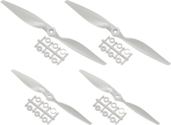 Set di eliche per aeromodelli elettrici 10x7 e 15x8 con lame grigie, 2 pezzi