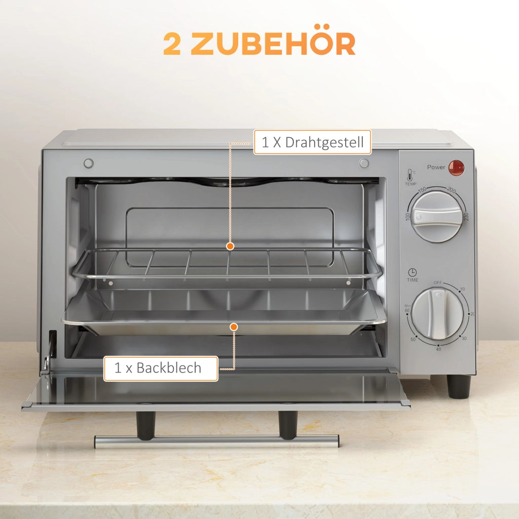 Mini Forno Elettrico 9L ¨C Xylo ¨C Acciaio Inox con Teglia e Griglia