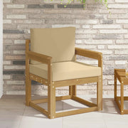 2 Pezzo Set di divani da esterno-Sofa da giardino Poliestere Bianco e Beige 783246