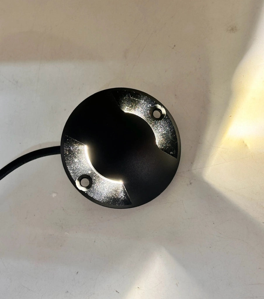FARETTO SEGNAPASSI LED 4W CALPESTABILE NERO LUCE RADENTE DOPPIA FINESTRA 4000K IP65 - IDEALE PER VIALI GIARDINI E PERCORSI ESTERNI