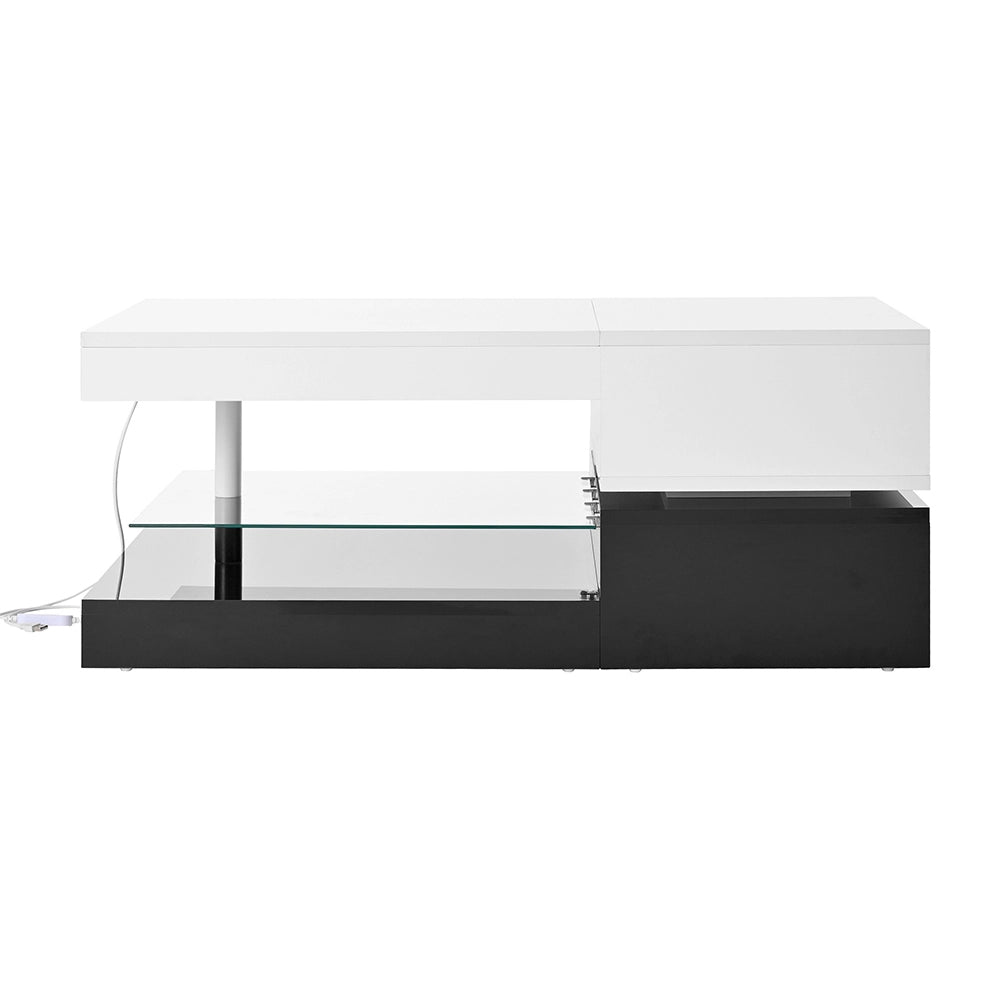 Tavolino-Xylo-90x45x35.5cm vetro LED controllo app/bluetooth