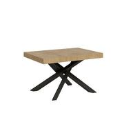 Tavolo allungabile 120/224x90 cm Volantis colore quercia natura gambe antracite