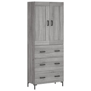 Credenza | Madia | Buffet da pranzo | Armadio da pranzo Grigio Sonoma 69,5x34x180 cm in Legno Multistrato