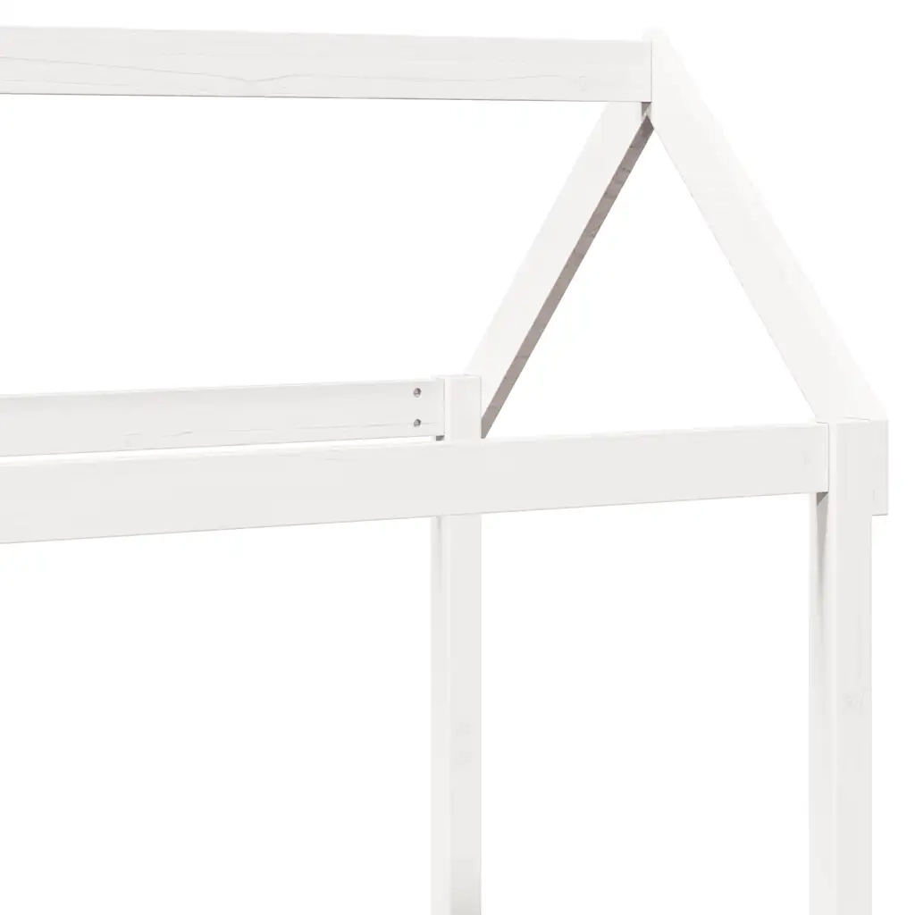 Set Dormeuse e Panca con Tetto Bianco 80x200cm Massello Pino 3282219