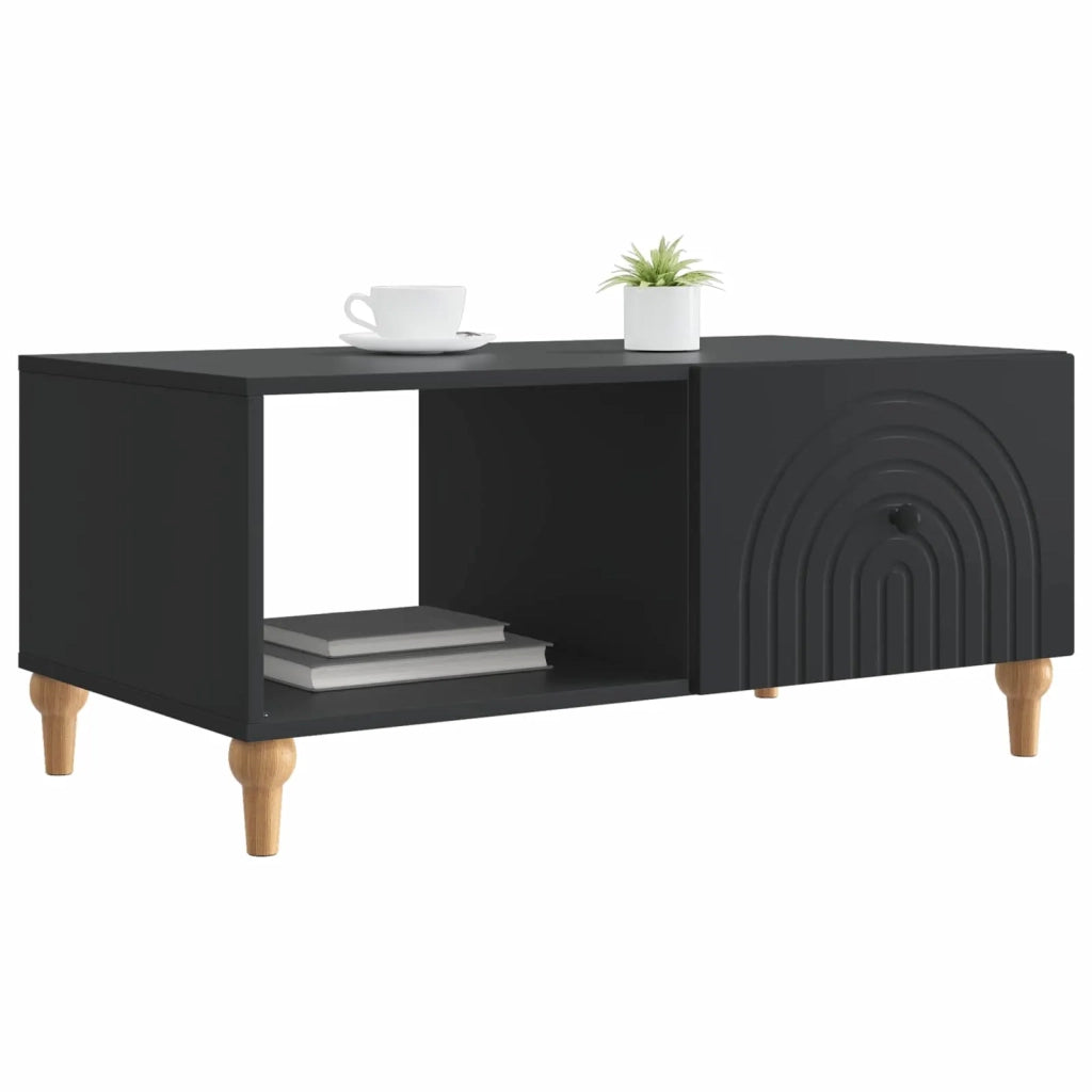 Tavolino da salotto Nero 90 x 50 x 40 cm Legno ingegnerizzato