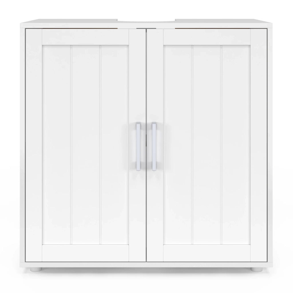 IDMarket - Mobiletto da bagno WALDO in legno bianco