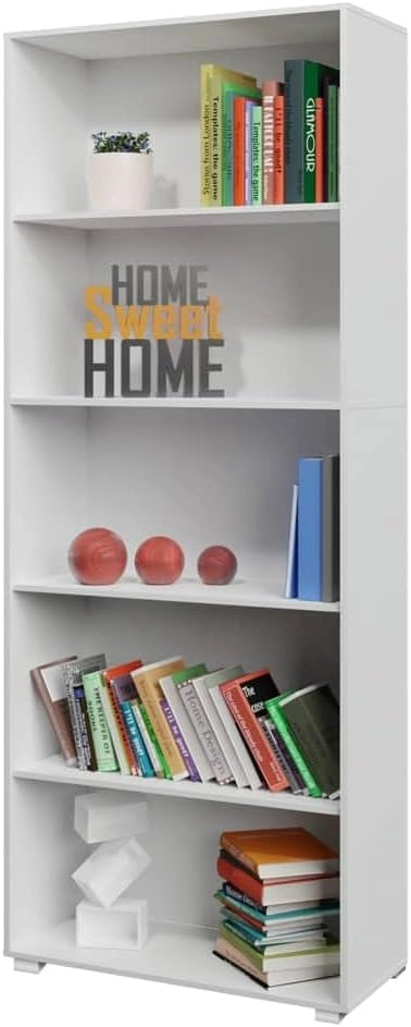 ® Libreria Scaffale Vela 190cm 5 Ripiani Mobile Archiviazione Documenti Ufficio Soggiorno